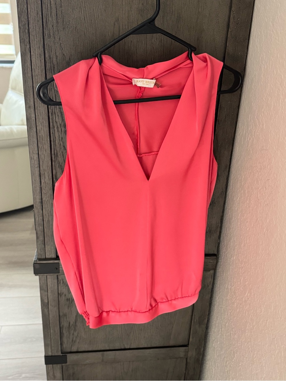Ramy Brook Coral Pink Sleeveless V-Neck Camisole